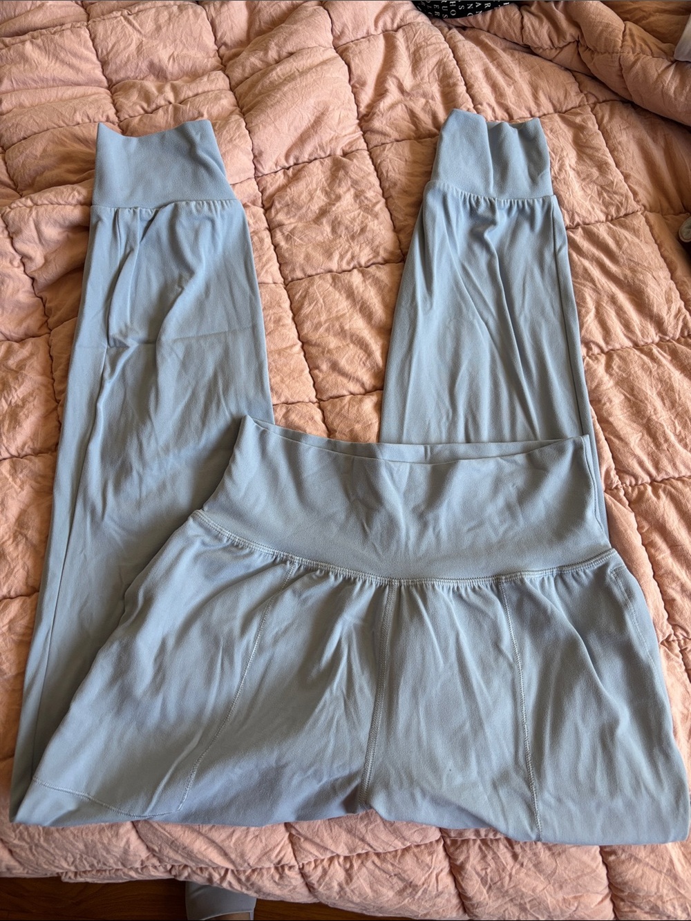 Athleta Light Gray Blue Salutation Jogger